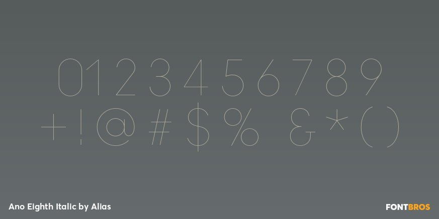 Ano Eighth Italic Font Poster #4