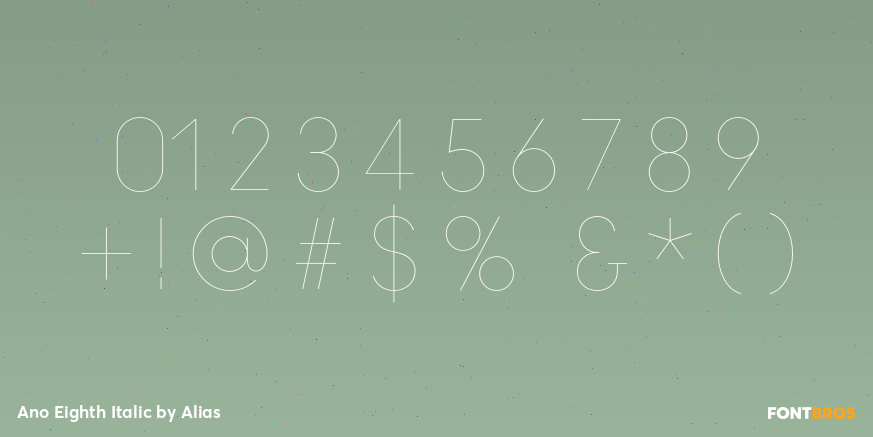 Ano Eighth Italic Font Poster #4
