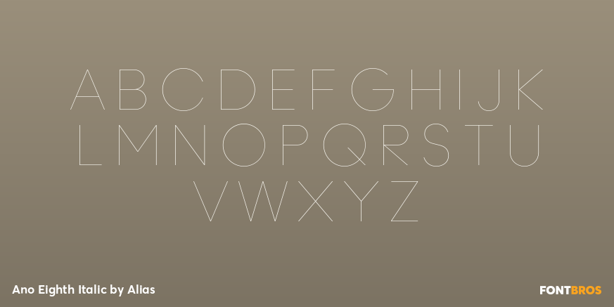 Ano Eighth Italic Font Poster #2