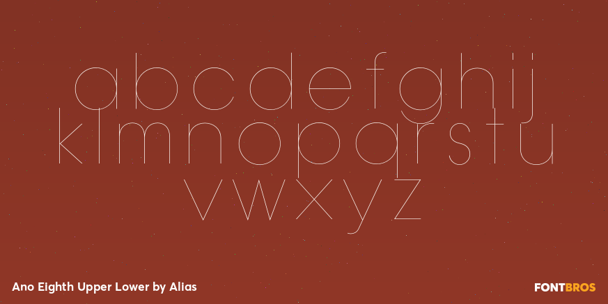 Ano Eighth Upper Lower Font Poster #2