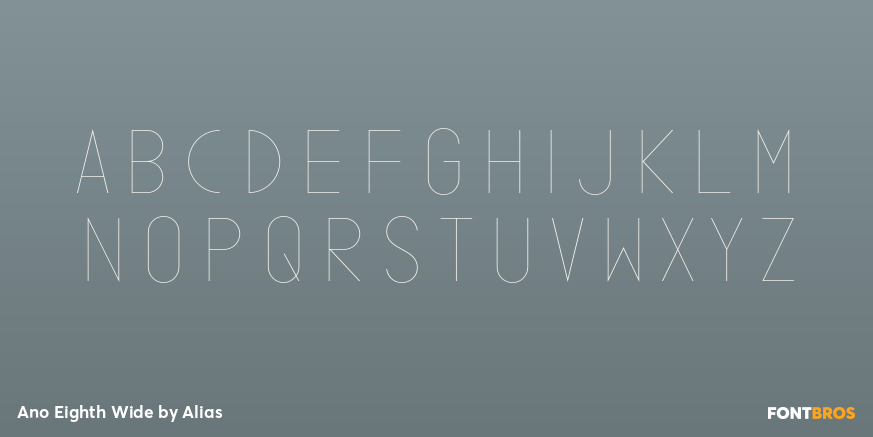 Ano Eighth Wide Font Poster #3