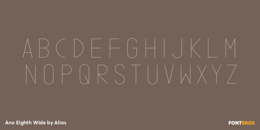 Ano Eighth Wide Font Poster #3