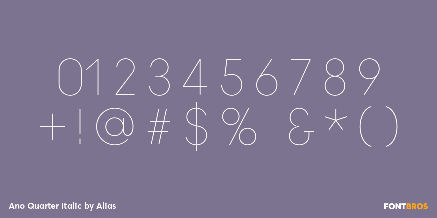 Ano Quarter Italic Font Poster #1