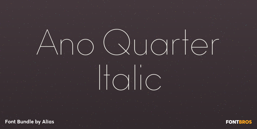 Ano Quarter Italic Poster