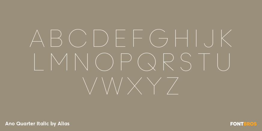 Ano Quarter Italic Font Poster #2