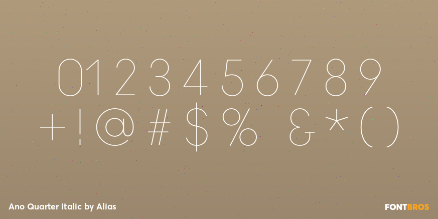 Ano Quarter Italic Font Poster #4