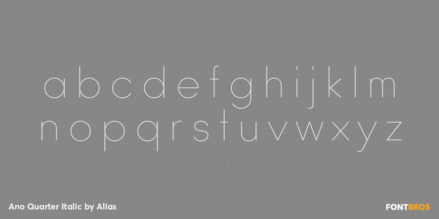 Ano Quarter Italic Font Poster #1