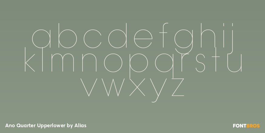 Ano Quarter Upperlower Font Poster #1