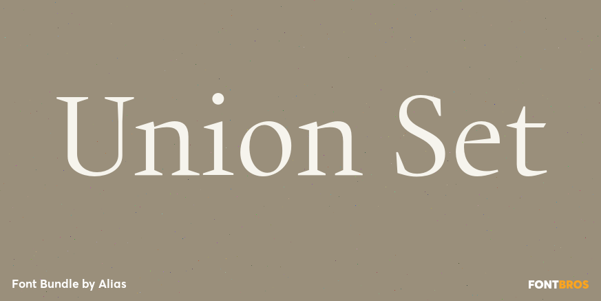 Union Set Font Poster #1