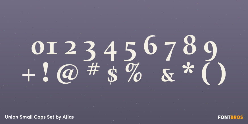Union Small Caps Set Font Poster #4