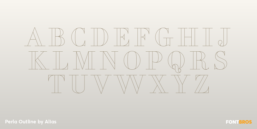 Perla Outline Font Poster #2
