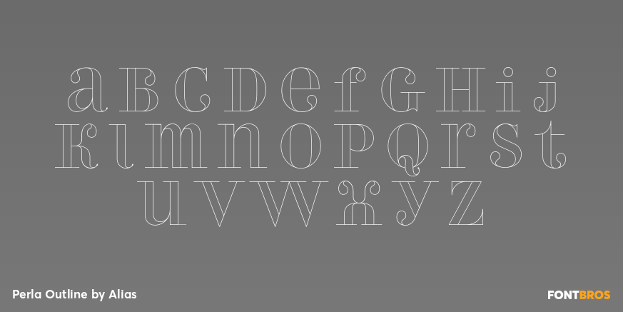 Perla Outline Font Poster #3