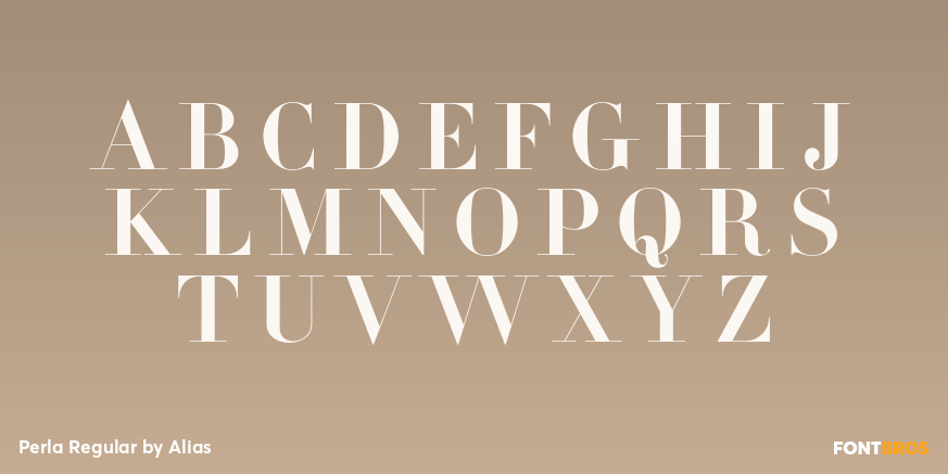 Perla Regular Font Poster #2