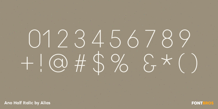 Ano Half Italic Font Poster #1