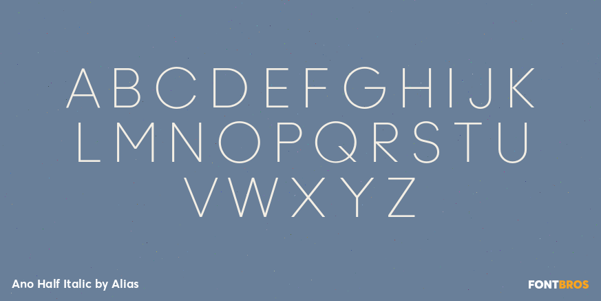 Ano Half Italic Font Poster #2