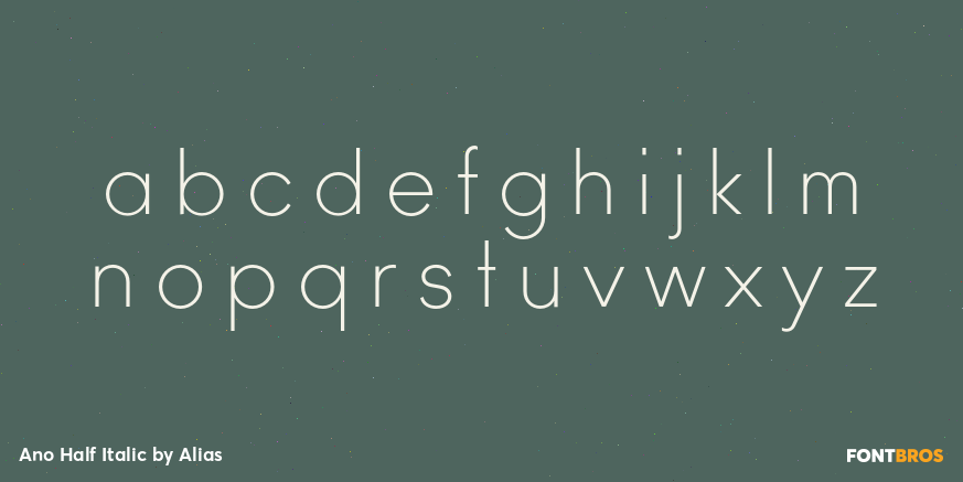 Ano Half Italic Font Poster #3