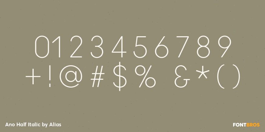 Ano Half Italic Font Poster #4