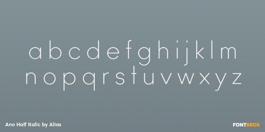 Ano Half Italic Font Poster #1