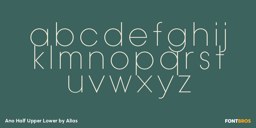 Ano Half Upper Lower Font Poster #2