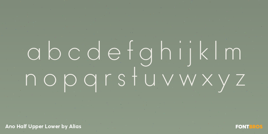 Ano Half Upper Lower Font Poster #3