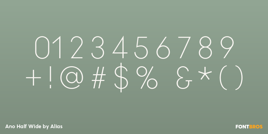 Ano Half Wide Font Poster #1