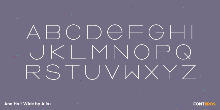 Ano Half Wide Font Poster #2
