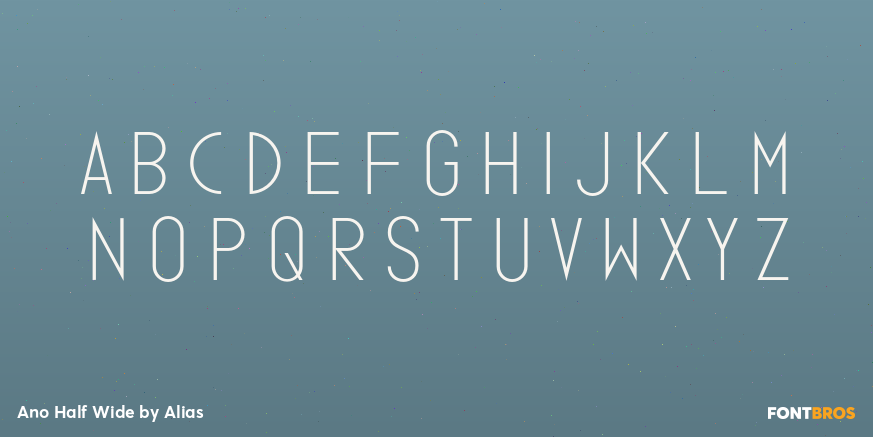Ano Half Wide Font Poster #3