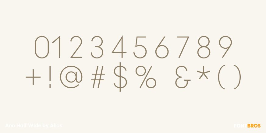 Ano Half Wide Font Poster #4