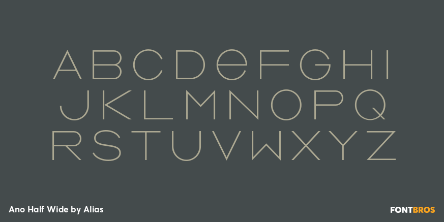 Ano Half Wide Font Poster #1