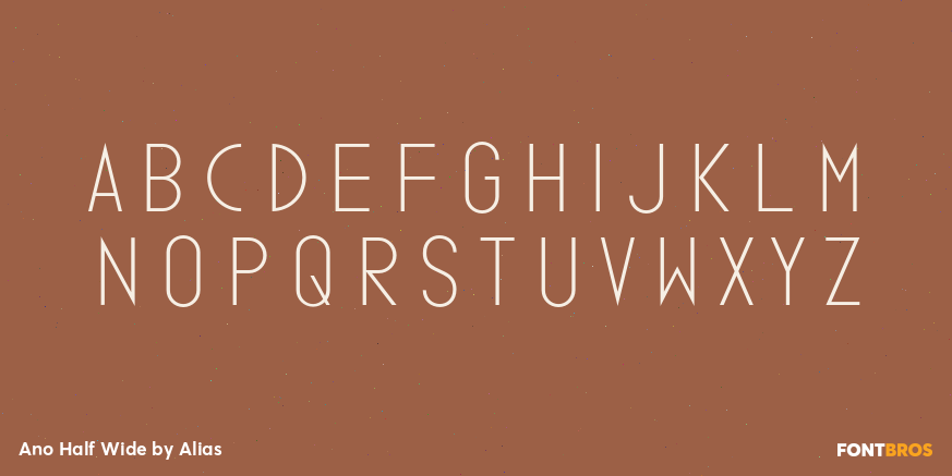 Ano Half Wide Font Poster #1