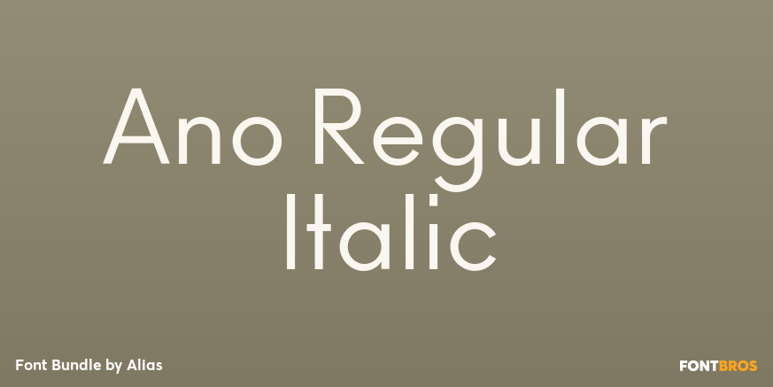 Ano Regular Italic Poster