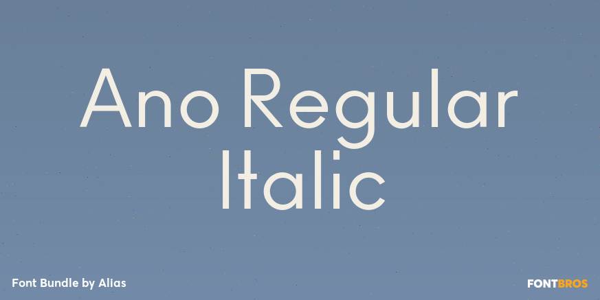 Ano Regular Italic Poster