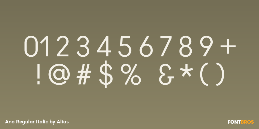 Ano Regular Italic Font Poster #4