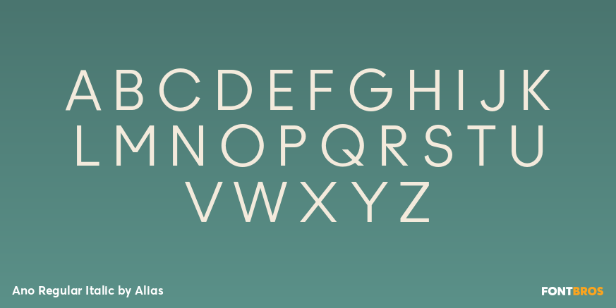 Ano Regular Italic Font Poster #2