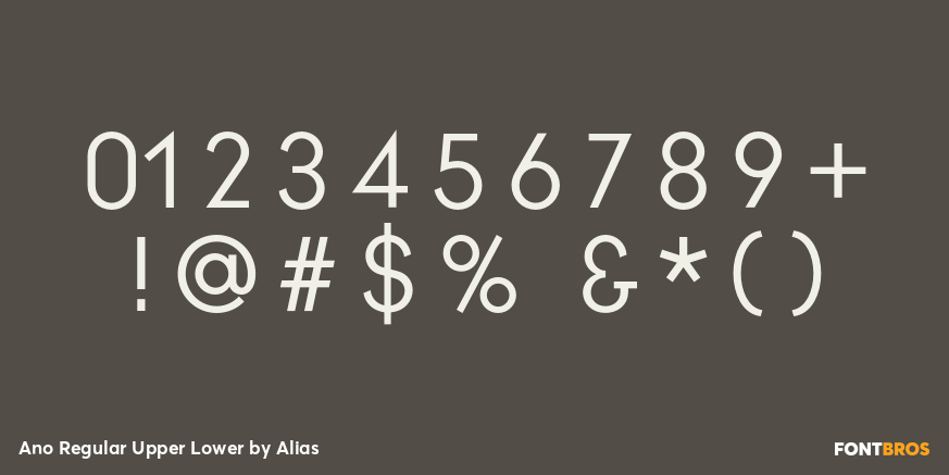 Ano Regular Upper Lower Font Poster #1