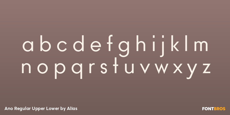 Ano Regular Upper Lower Font Poster #1
