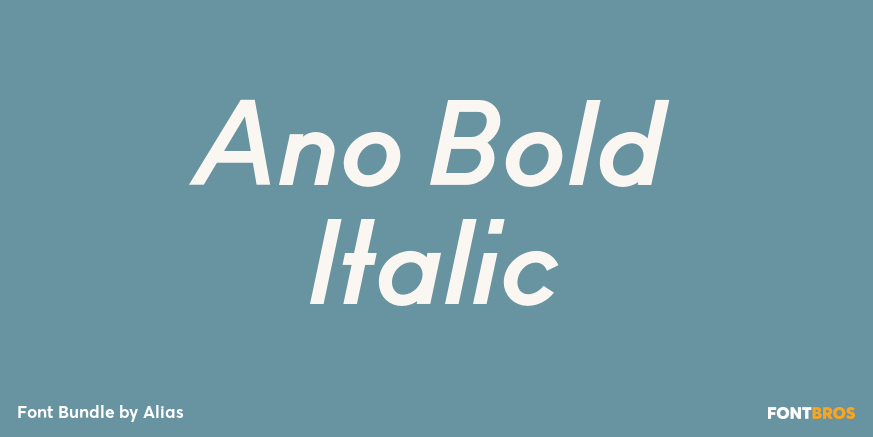 Ano Bold Italic Poster