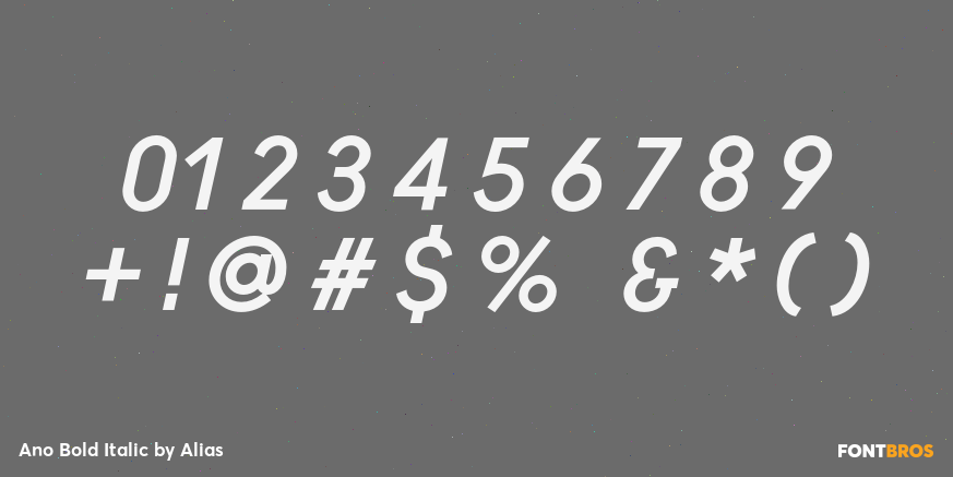 Ano Bold Italic Font Poster #1