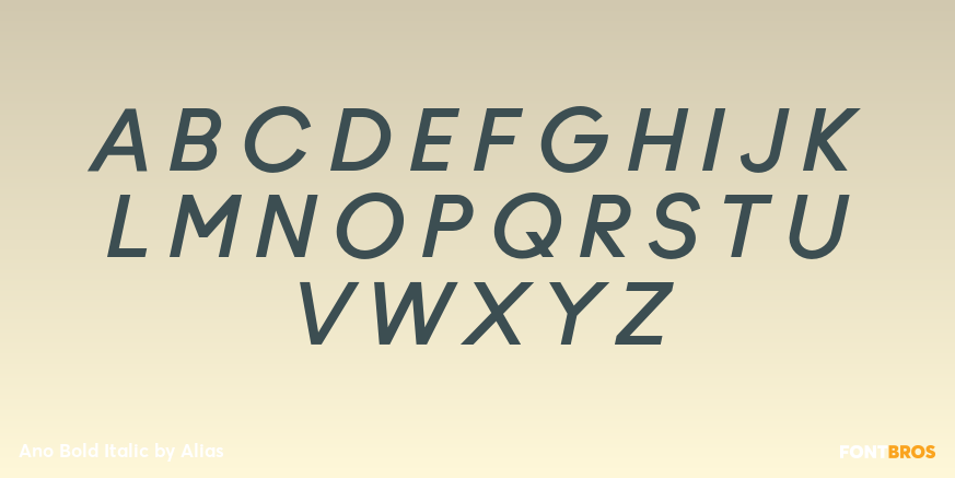 Ano Bold Italic Font Poster #2