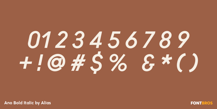 Ano Bold Italic Font Poster #4