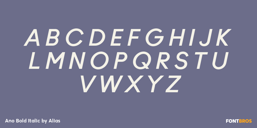 Ano Bold Italic Font Poster #1