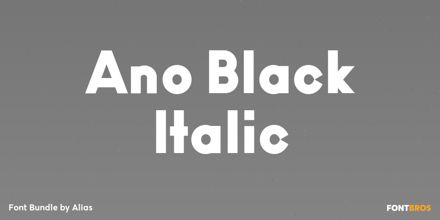 Ano Black Italic Poster