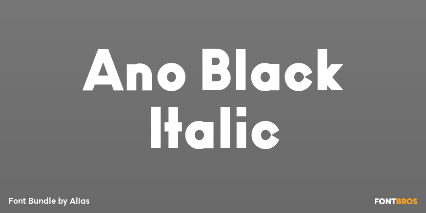 Ano Black Italic Poster