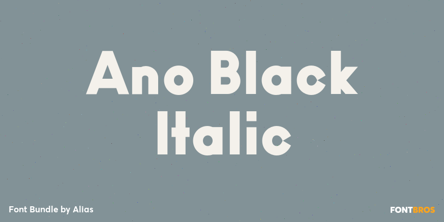 Ano Black Italic Poster