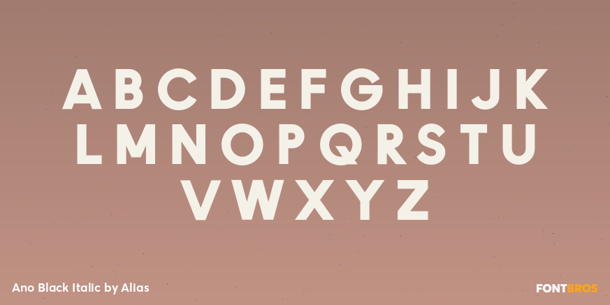 Ano Black Italic Font Poster #2