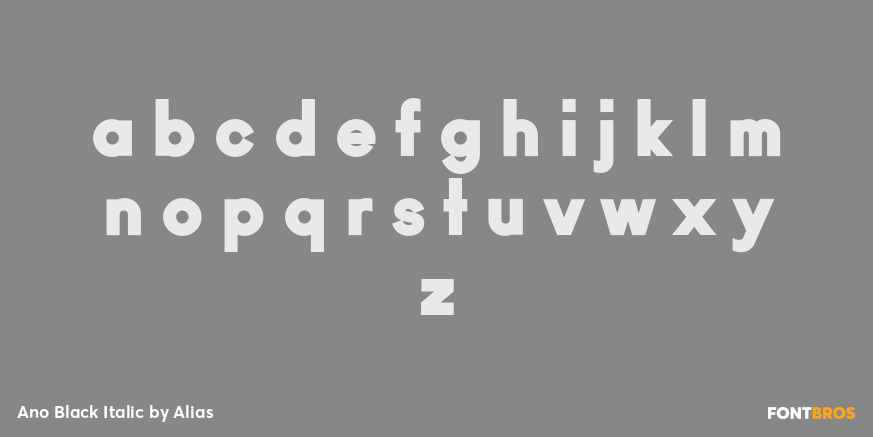 Ano Black Italic Font Poster #3