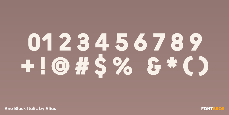 Ano Black Italic Font Poster #4