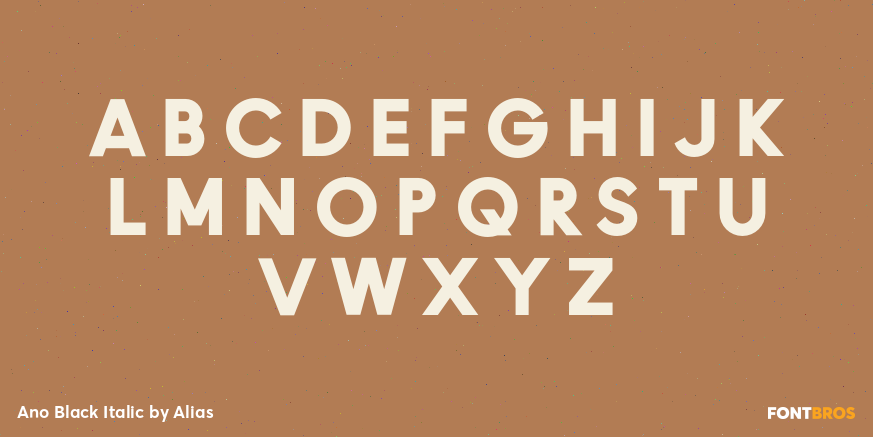 Ano Black Italic Font Poster #2