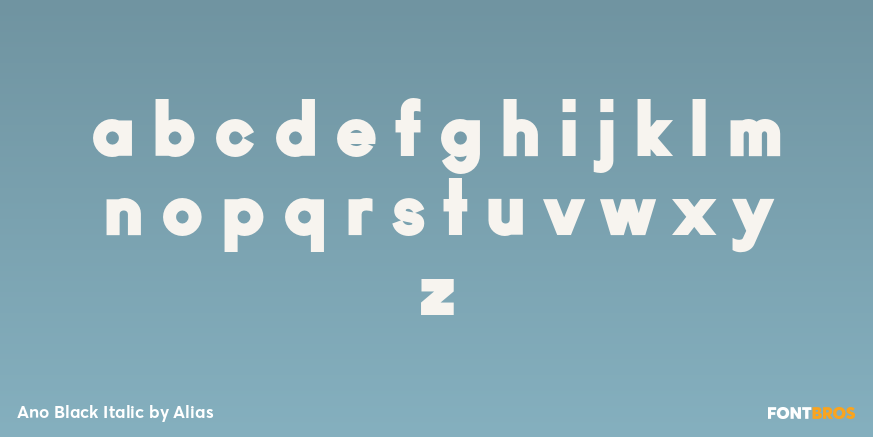 Ano Black Italic Font Poster #3