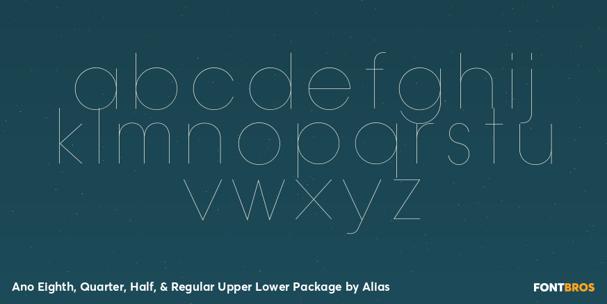 Ano Eighth, Quarter, Half, & Regular Upper Lower Package Font Poster #2
